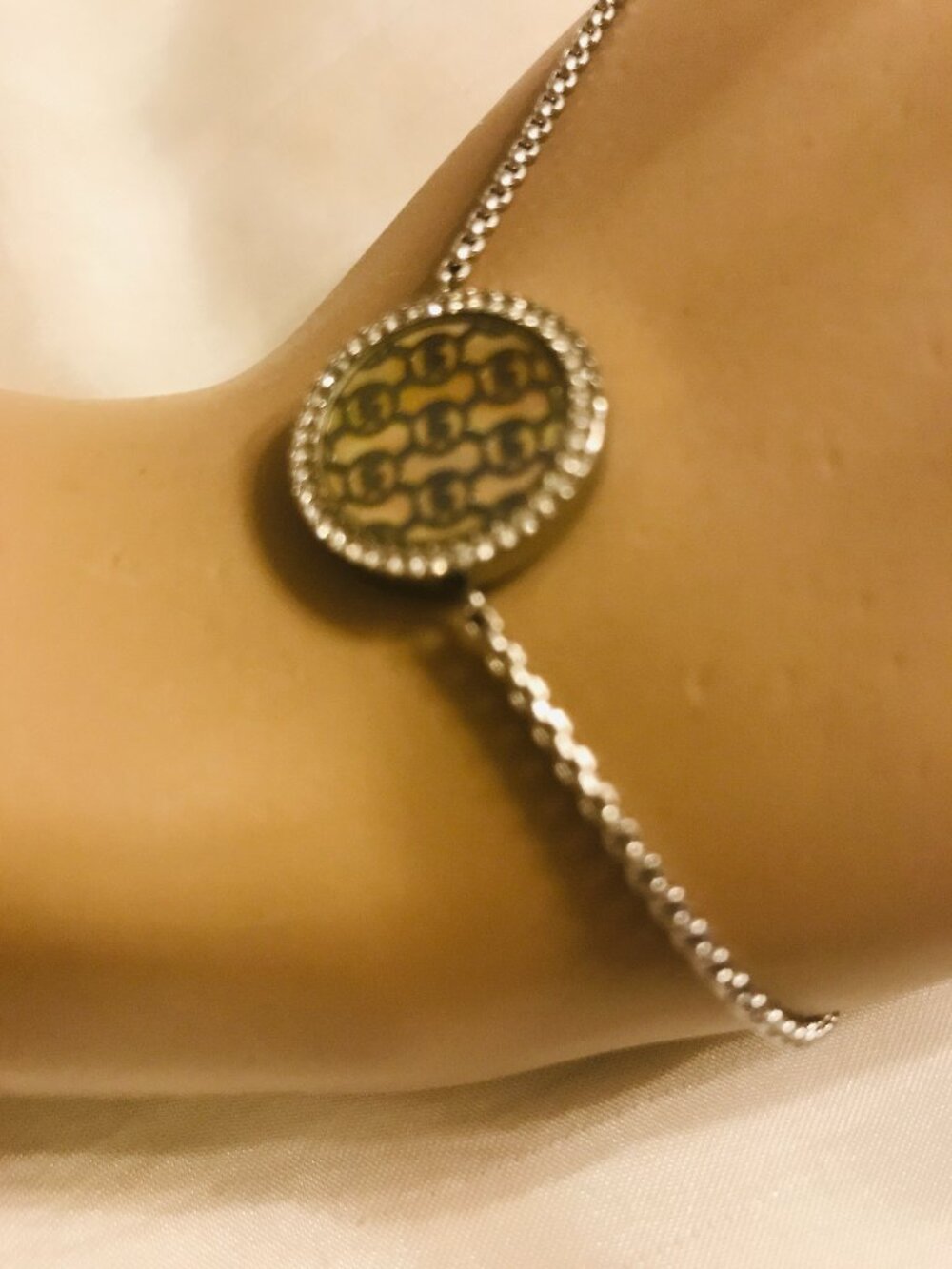 Michael Kors silver tone chain bracelet